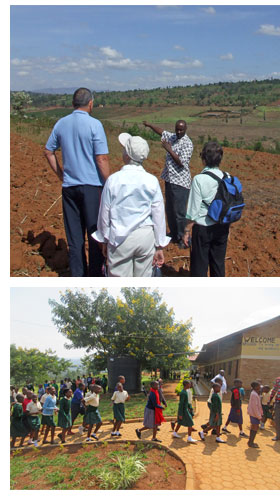 A field in 2006 where the Star School will be built, and children at the Star School now